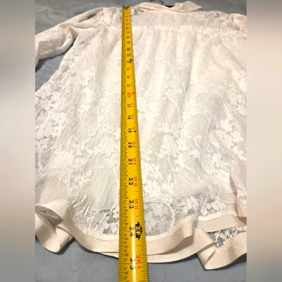 $395 NWT French See by Chloe Crystal White Lace Long Sleeve Top . Size 36 (US 5) - Picture 12 of 15